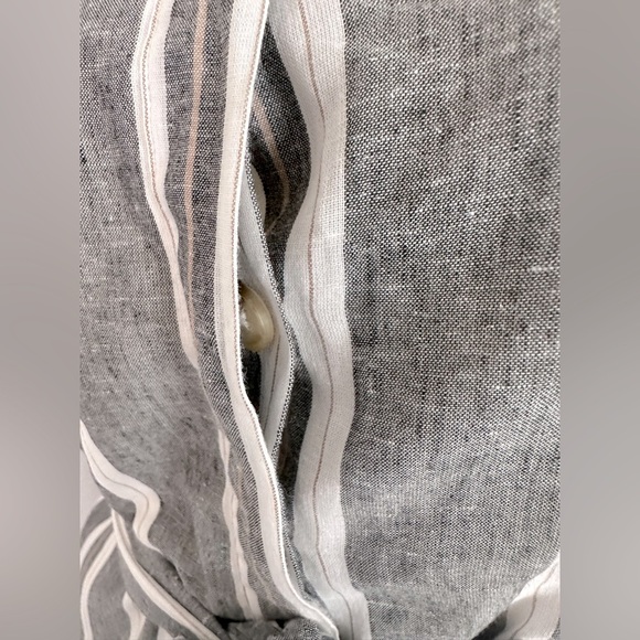 Banana Republic Striped Romper Tie Waist Short Sleeve (705) - Picture 9 of 13